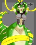  2018 armor cobra female forked_tongue green_eyes kloudmutt pussy reptile scalie slit_pupils snake solo tentacles tongue unconvincing_armor video_games viper_(x-com) x-com 