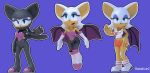  2018 3d_(artwork) cosplay digital_media_(artwork) hooters makeup mammal rotalice2 rouge_the_bat smile sonic_(series) wings 