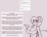  2018 anthro big_breasts breasts dialogue english_text equine fan_character female georgia_lockheart horse mammal monochrome my_little_pony pony stunnerpony text 