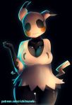  alternate_species anthro big_thighs black_background breasts clothed clothing costume cute dress eyelashes female human humanized humanoid_hands invalid_tag mammal mask mimikyu nintendo pok&eacute;mon pok&eacute;mon_(species) rizkitsuneki simple_background solo thick_thighs video_games wide_hips 