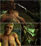  2018 3d_(artwork) anthro big_breasts breasts cassie_cage cum cum_on_face cumshot dialogue digital_media_(artwork) ejaculation english_text female female_on_anthro human human_focus human_on_anthro interspecies lizard male male/female mammal mortal_kombat muscular muscular_female nude orgasm reptile reptile_(mortal_kombat) scalie smokescreen117 text video_games 