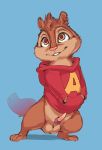  alvin_and_the_chipmunks alvin_seville balls bottomless chipmunk clothed clothing cub erection lando male mammal penis rodent solo young 