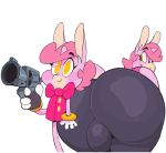  alpha_channel big_butt boon_(vimhomeless) bulge butt cute equine eyelashes girly gun horn huge_butt looking_back male mammal puppet ranged_weapon simple_background solo thick_thighs transparent_background unicorn vimhomeless voluptuous weapon wide_hips 