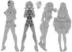  4girls ball_gag bdsm blindfold bondage breasts collar gag harness high_heels kawakami_sadayo maid mifune_chihaya multiple_girls niijima_sae persona persona_5 slave takemi_tae 