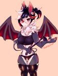  2019 anthro bat_wings bdsm breasts chiropteran clothed clothing digital_media_(artwork) domination female fur legwear looking_at_viewer mammal membranous_wings nipples nsfwfenistral piercing pussy rubber simple_background skimpy smile solo standing thick_thighs thigh_highs whip wings 