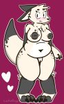  &lt;3 2018 anthro areola blush breasts digital_media_(artwork) female kangaroo mammal marsupial nipple_piercing nipples piercing pussy simple_background slightly_chubby solo sushirolldragon thick_thighs wide_hips 