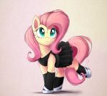  2018 bugplayer clothed clothed_feral clothing equine female feral fluttershy_(mlp) friendship_is_magic hair hi_res horse mammal my_little_pony pony smile solo 