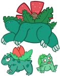  2018 alpha_channel ambiguous_gender bulbasaur derp_eyes feral group hi_res ivysaur lying nintendo pok&eacute;mon pok&eacute;mon_(species) sitting trout_(artist) venusaur video_games 