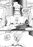  anthro argento blush clothing comic english_text female footwear greyscale hedgehog mammal masturbation monochrome open_mouth outside pants_around_one_leg pussy pussy_juice shoes sitting solo sophie_(argento) text thick_thighs 