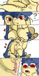  2018 blush bork cuddling duo female feral fingering hi_res male male/female nintendo open_mouth pok&eacute;mon pok&eacute;mon_(species) pussy pussy_juice simple_background typhlosion video_games 