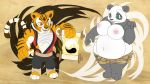  bear breasts chubbypandabastard crossgender dreamworks feline female kung_fu_panda mammal master_tigress nipples overweight panda po slightly_chubby tiger tigress_(disambiguation) 