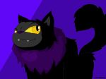  2001 ambiguous_gender black_fur claire_hummel digital_media_(artwork) feline feral fur jasper_jen mammal mane neopets official_art purple_background purple_fur sharp_teeth simple_background smile solo teeth wocky yellow_eyes yellow_sclera 