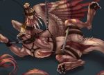  2018 anora_drakon anus bdsm bondage bound chain claws collar dragon female feral fur furred_dragon muzzle_(disambiguation) nude paws pussy solo spread_legs spreader_bar spreading wings 