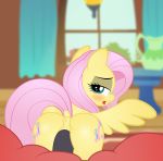  bedroom_eyes blue_eyes blush curtains equine erection eyelashes feathered_wings feathers female feral fluttershy_(mlp) friendship_is_magic hair half-closed_eyes hi_res horse light male male/female male_penetrating mammal my_little_pony nude open_mouth pegasus penetration penis pink_hair pony rainbownspeedash seductive sex spread_wings table tongue tongue_out vaginal vaginal_penetration vase window wings 