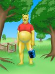  censored male_focus no_pants personification solo ushi_beef winnie_the_pooh 