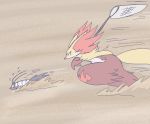  ambiguous_gender canine delphox mammal net nintendo pok&eacute;mon pok&eacute;mon_(species) running sand video_games wimpod 