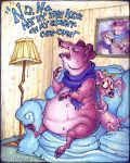  2012 anthro duo facerot female male mammal overweight pig porcine the_three_little_pigs traditional_media_(artwork) 