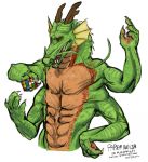  anthro cube dragon male multi_arm multi_limb paperninja rubik&#039;s simple_background slinkydragon solo 