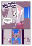  2018 anthro clothed clothing comic cover cover_page crossdressing door english_text fur girly green_eyes male mammal mouse pink_skirt reggie_(whygena) rodent skirt text white_fur whygena 