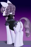  2018 absurd_res anatomically_correct anatomically_correct_pussy anus butt clitoris clothed clothed_feral clothing cutie_mark digital_media_(artwork) dock earth_pony equine female feral friendship_is_magic hi_res horse inky_rose_(mlp) kei_kun looking_at_viewer mammal my_little_pony pony pussy solo 