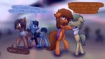  braces clothed clothing cutie_mark dancing dialogue digital_media_(artwork) ear_piercing earth_pony english_text equine fan_character female feral fur group hooves horse insult male mammal marsminer mean my_little_pony number_cruncher piercing pony prom suit text venus_spring 