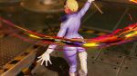  1girl ass back blonde_hair catsuit falke_(street_fighter) gloves goggles short_hair staff street_fighter street_fighter_v thick_thighs thighs wide_hips 