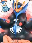  &lt;3 &lt;3_eyes anthro belly breasts cum cum_in_pussy cum_inside duo empoleon female female_focus female_on_top hi_res human human_on_anthro interspecies lactating larger_female male male/female male_on_anthro male_penetrating mammal nintendo on_top penetration piplup pok&eacute;mon pok&eacute;mon_(species) pok&eacute;philia reverse_cowgirl_position sex size_difference smaller_male solo_focus time_lapse vaginal vaginal_penetration video_games wonkake 