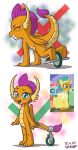  blush changedling changeling clothing comic costume dragon fangs female friendship_is_magic my_little_pony ocellus_(mlp) smile smolder_(mlp) uotapo wheel 