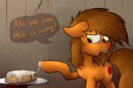  braces cinnamon_roll digital_media_(artwork) earth_pony equine fan_character female feral horse icing mammal marsminer my_little_pony pony simple_background solo suggestive venus_spring 