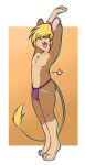  2018 anthro blonde_hair brown_fur bulge clothed clothing crackers eyes_closed fur girly hair male mammal mouse open_mouth pink_nose rodent solo standing topless yawn 