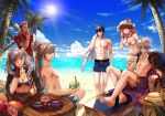  4boys beach bikini black_hair blue_eyes breasts cape celica_(fire_emblem) cleavage cloud crown dark_persona day female_my_unit_(fire_emblem:_kakusei) fire_emblem fire_emblem:_kakusei fire_emblem:_monshou_no_nazo fire_emblem_echoes:_mou_hitori_no_eiyuuou fire_emblem_heroes fire_emblem_if food fruit gimurei jewelry krom long_hair looking_at_viewer male_my_unit_(fire_emblem:_kakusei) multiple_boys multiple_girls my_unit_(fire_emblem:_kakusei) navel o-ring o-ring_bikini ocean open_mouth palm_tree pomegranate ponytail red_eyes red_hair robe shirt short_hair silver_hair sky smile sunlight swimsuit takumi_(fire_emblem_if) tiara tree twintails underboob wani_(fadgrith) water white_hair yellow_eyes 