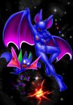  2018 action_pose alien anthro bangs bangs_(character) bat_wings big_breasts big_ears blue_fur breasts detailed_background digital_media_(artwork) elpatrixf empty_eyes erect_nipples explosion fan_character fangs featureless_breasts feet female floating flying fur group hair_over_eyes humanoid_feet membranous_wings multicolored_wings navel nintendo nipples nude open_mouth open_smile pink_nipples plantigrade pok&eacute;mon pok&eacute;mon_(species) pose purple_skin pussy raised_arm smile solo_focus space star video_games winged_arms wings zubat 