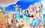  6+girls :d ;d ahoge alice_schuberg animal_ears armlet asuna_(sao) asuna_(sao-alo) asymmetrical_bikini ball beach beachball bikini bikini_skirt black_bikini black_hair black_jacket black_shorts blue_bikini blue_bikini_top blue_eyes blue_hair blue_jacket blue_shorts blue_sky blush braid breasts brown_hair cat_ears cat_tail cleavage cloud collarbone day drooling enokimo_me eugeo eyebrows_visible_through_hair eyes floating_hair flower flying food fruit green_eyes green_wings grin hair_between_eyes hair_flower hair_ornament hair_ribbon hairband high_ponytail highres holding holding_ball hood hooded_jacket jacket kirito kneeling large_breasts leafa lens_flare lisbeth lisbeth_(sao-alo) long_hair looking_at_viewer medium_breasts multiple_boys multiple_girls navel ocean one_eye_closed open_clothes open_jacket open_mouth open_shorts outdoors pink_hair pointy_ears polka_dot polka_dot_bikini purple_hair red_bikini_top red_eyes red_ribbon ribbon scarf shiny shiny_skin short_hair short_hair_with_long_locks short_shorts shorts side-tie_bikini sideboob sidelocks silica silica_(sao-alo) silver_hair sinon sinon_(sao-alo) sketch sky small_breasts smile sparkle standing striped striped_bikini_bottom striped_shorts swimsuit sword_art_online tail twin_braids twintails underboob very_long_hair water watermelon white_bikini white_bikini_top white_flower white_hairband white_scarf wings wrist_cuffs yellow_bikini yellow_flower yuna_(sao) yuuki_(sao) 