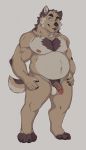  anthro balls belly brown_body brown_fur canid canine canis domestic_dog fur genitals hairy hi_res humanoid_genitalia humanoid_penis looking_at_viewer male mammal musclegut muscular muscular_anthro muscular_male nipples nude overweight overweight_anthro overweight_male penis pubes solo whireds 