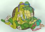  2015 anal anal_penetration anthro blush brother brothers crylin cum donatello_(tmnt) erection foursome group group_sex handjob incest kissing leonardo_(tmnt) male male/male michelangelo_(tmnt) penetration penis raphael_(tmnt) reptile scalie sex shell sibling teenage_mutant_ninja_turtles train_position turtle 
