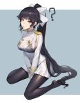  ? aiguillette azur_lane badge bangs between_legs black_bra black_legwear blue_background blunt_bangs bow bra breasts closed_mouth expressionless eyebrows_visible_through_hair full_body gloves hair_bow hand_between_legs highres large_breasts lips long_hair long_sleeves military military_uniform miniskirt no_shoes orange_eyes outside_border own_hands_together pantyhose ponytail romana see-through simple_background sitting skirt solo takao_(azur_lane) underwear uniform very_long_hair wariza wet wet_clothes white_bow white_gloves white_skirt 