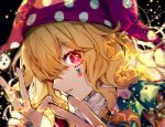  blonde_hair close clownpiece daimaou_ruaeru hat long_hair pink_eyes stars tattoo touhou 