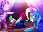  box dragon equine female friendship_is_magic horn imminent_death mammal my_little_pony saw spike_(mlp) starlight_glimmer_(mlp) the-butcher-x tools trixie_(mlp) unicorn 