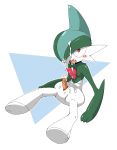  2015 blush censored cum cum_on_body cum_on_face doneru erection gallade hi_res humanoid male nintendo not_furry open_mouth penis pok&eacute;mon pok&eacute;mon_(species) simple_background solo tongue video_games 