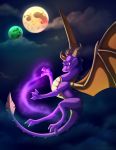  2017 detailed_background digital_media_(artwork) dragon horn icelectricspyro membranous_wings purple_eyes ridged_horn scalie spines spyro spyro_the_dragon tlos video_games western_dragon wings 