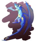  2017 alpha_channel claws digital_media_(artwork) dragon feral horn icelectricspyro male membranous_wings mile scalie simple_background smile solo spines transparent_background western_dragon wings 