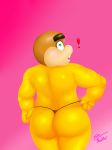  ! anthro big_butt boom_boom butt clothed clothing koopa koopaling looking_at_viewer looking_back male mario_bros muscular muscular_male nintendo panties rear_view scalie signature sin-noodle_(artist) slightly_chubby solo thong topless underwear video_games 