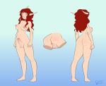  anus cosmicvanellope dickgirl elf hair humanoid humanoid_penis intersex lam&#039;an&#039;amil model_sheet nipples not_furry penis puffy_anus puffy_nipples red_hair solo 