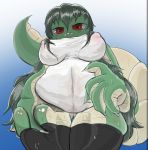  breasts camel_toe clothed clothing female humanoid keeb lizzy_(keeb) looking_at_viewer pussy reptile scalie shirt solo wet_shirt 