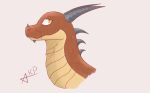  angels_with_scaly_wings bryce_(awsw) bust_portrait dragon feral kpsketches multicolored_scales portrait scales scar simple_background solo two_tone_scales white_background 