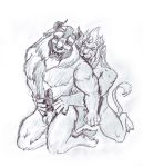  balls beast_(disney) beauty_and_the_beast cuddling disney erection final_fantasy from_behind_position fur happy kimahri lazzy male male/male mammal masturbation muscular muscular_male nude penis ronso sex sketch square_enix video_games 