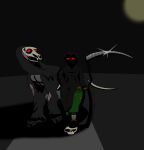  crashflash duo female glowing human mammal melee_weapon polearm scythe sergal skull undead weapon zombie 