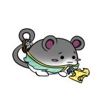  animal_ears cheese food jewelry littlehizi mouse mouse_ears mouse_tail nazrin pendant sukusuku_hakutaku tail touhou white_background 