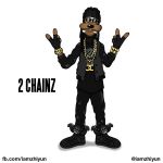  2_chainz 4_fingers adidas anthro canine chain clothed clothing disney double_v_sign english_text fingerless_gloves footwear gloves goofy_(disney) humor iamzhiyun jacket low_res male mammal simple_background solo teeth text v_sign white_background 