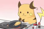  :d amoonguss animated animated_gif cooking food fried_rice gen_1_pokemon gen_2_pokemon gen_5_pokemon gradient gradient_background namazun2 octillery open_mouth pink_background pokemon pokemon_(creature) raichu salt_shaker smile solo soy_sauce spoon stove tympole ugoira 